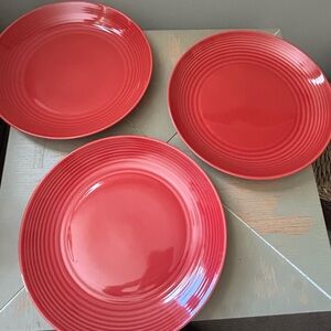Red Gordon Ramsay Maze 11” Plate Set of 3